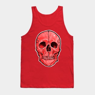 big blood red skull Tank Top